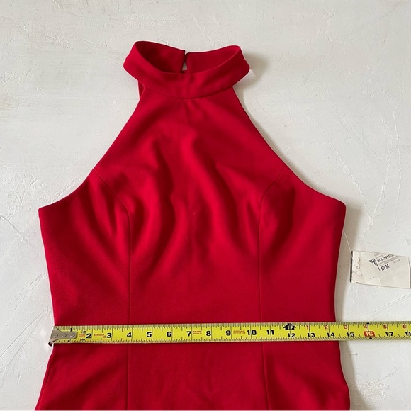 Dress the Population Women's Eden Halter Neck Bodycon Dress Rouge Red Size M NWT - Picture 6 of 9